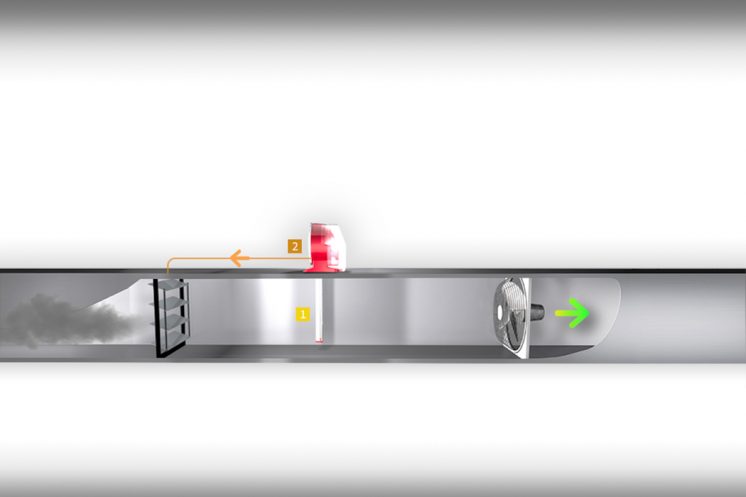 High-quality air samples for detecting smoke in ventilation